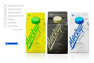 Mockup Poster Black Tetra-Pak Rex 500ml Mockup Poster Black Tetra-Pak Rex 500ml