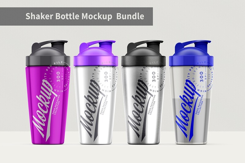 Shaker Bottle Mockup Bundle