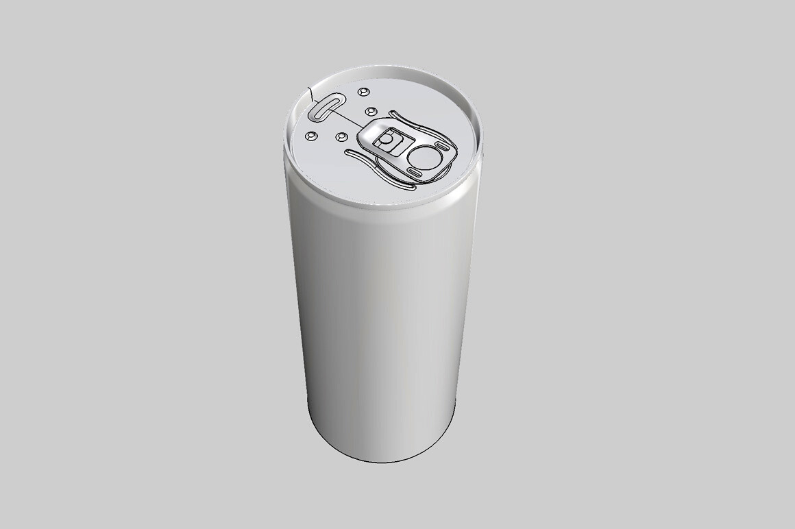 3d Model Energy Drink Can 250ml