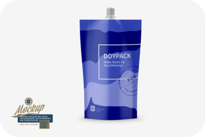 Matte Stand-Up Pouch Mockup Matte Stand-Up Pouch Mockup