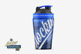 Transparent Bottle Protein Shaker Mockup 500ml