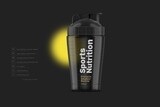 Matte Bottle Protein Shaker Mockup 500ml