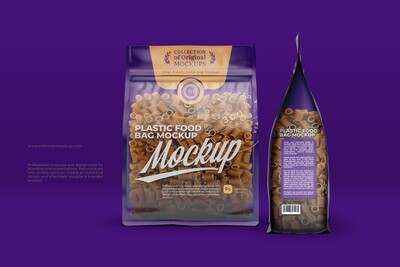 Clear Plastic Food Bag Mockup