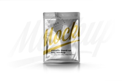 Metallic Stand-up Bag Mockup Metallic Stand-up Bag Mockup