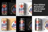 Aluminum Can &amp; label Mockup Bundle