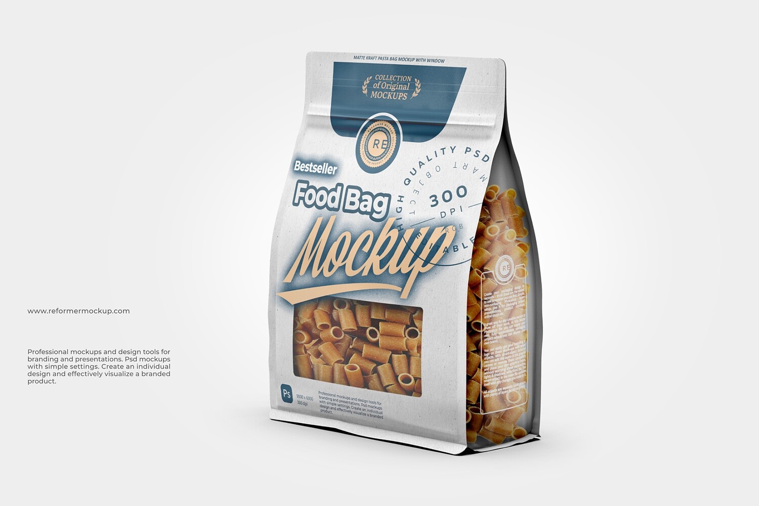 Paper Bag Mockup With Window