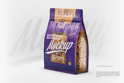 Transparent Bag Mockup With Pasta