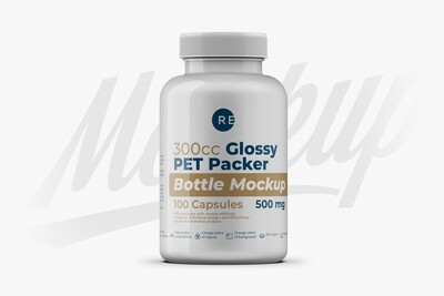 Glossy Pills Bottle Mockup