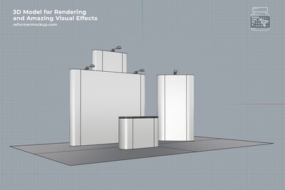 Banners Stand Popl-up 3d Model