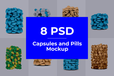 Capsules and Pills Mockup Bundle