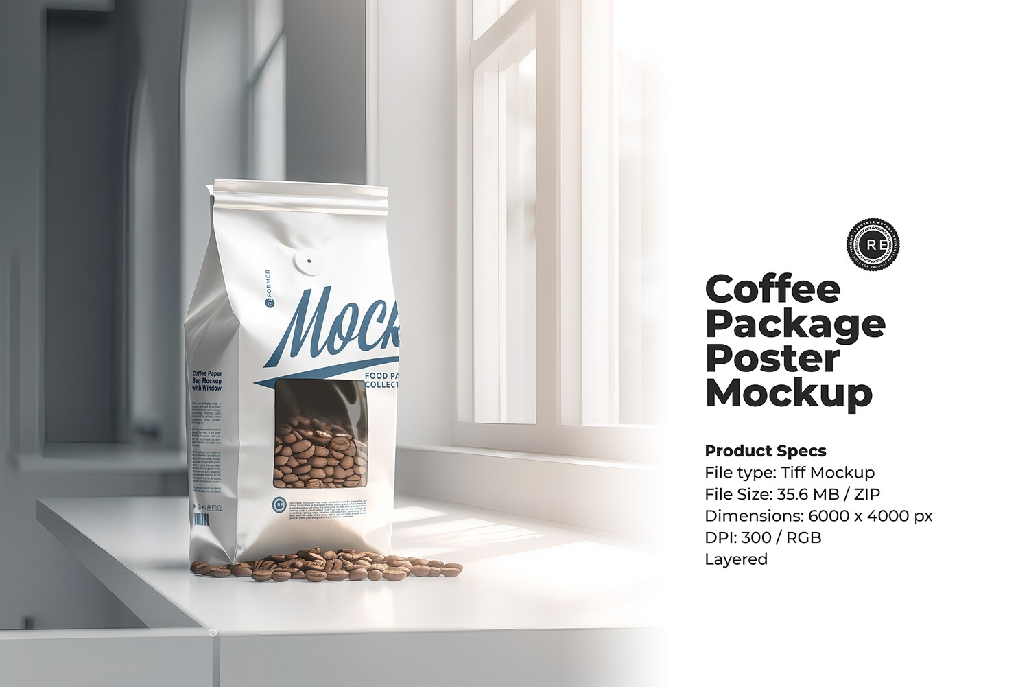 Coffee Package Poster Mockup