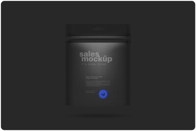 Black Doy-Pack With Zipper Mockup 7,9x9,8in (20x25cm)