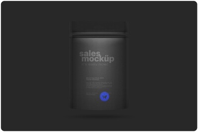 Black Doy-Pack With Zipper Mockup 7x11,8in (20x30cm)