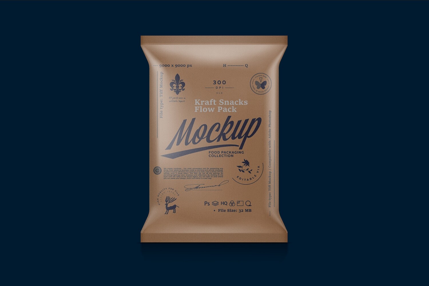 Kraft Snacks Flow Pack Mockup