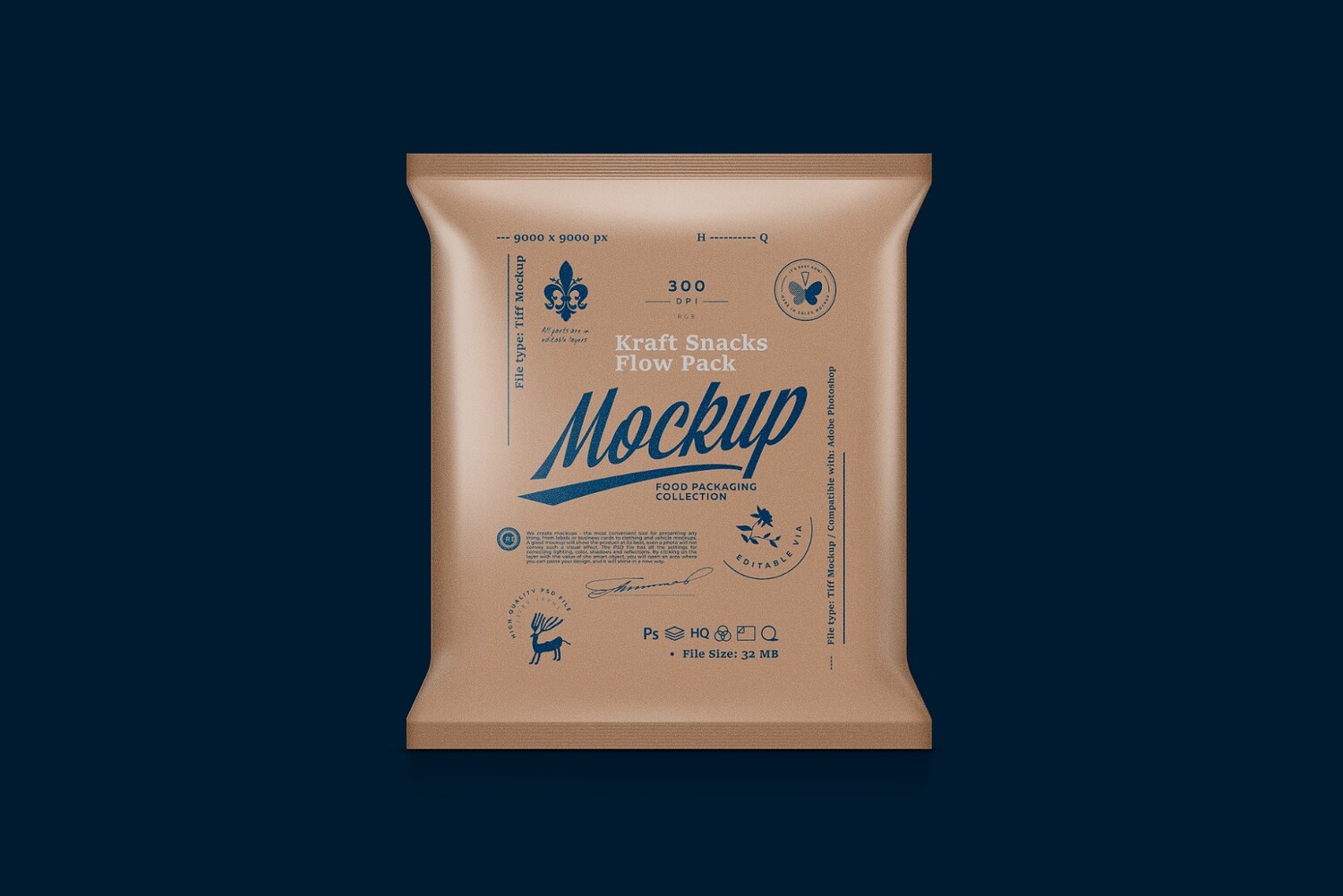 Kraft Snacks Flow Pack Mockup