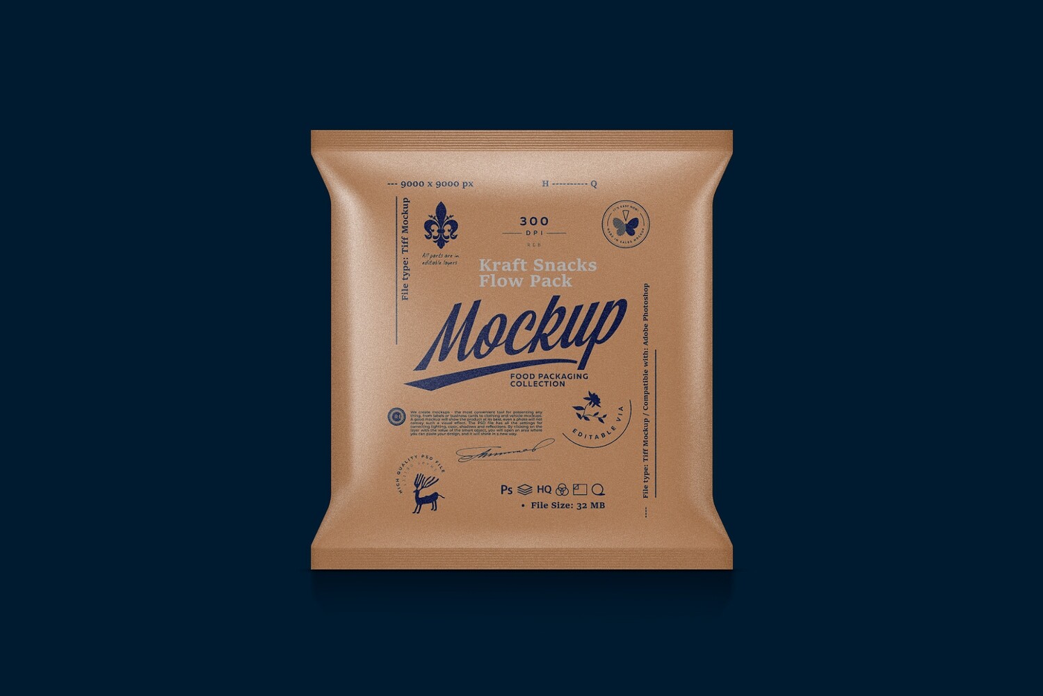 Kraft Snacks Flow Pack Mockup