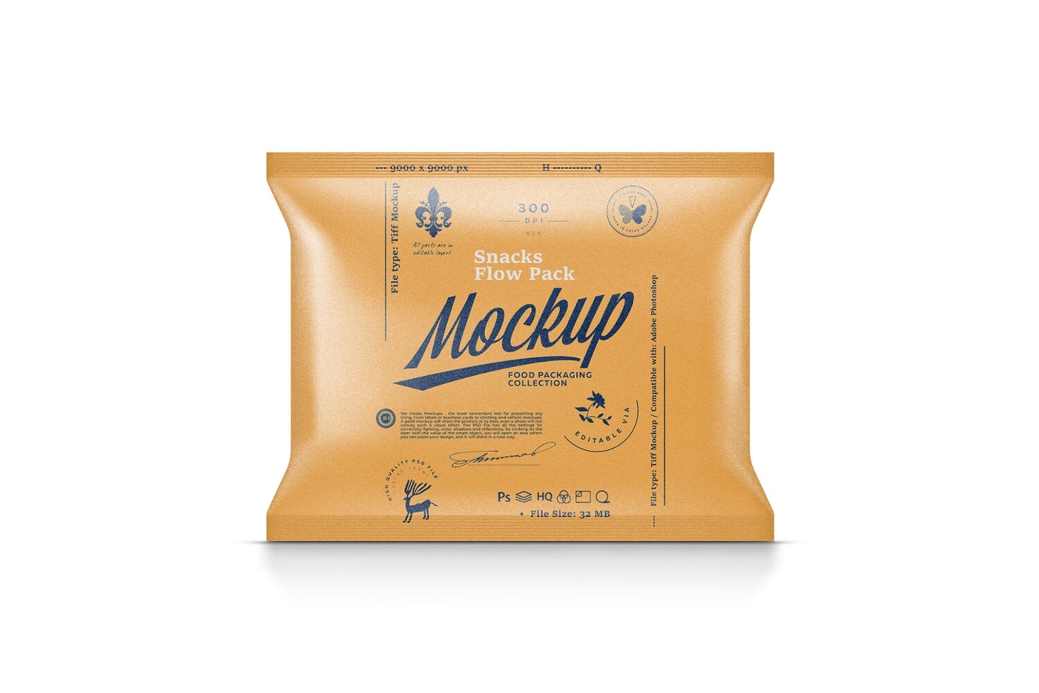 Snacks Flow Pack Mockup