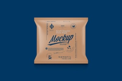 Kraft Snacks Flow Pack Mockup Kraft Snacks Flow Pack Mockup
