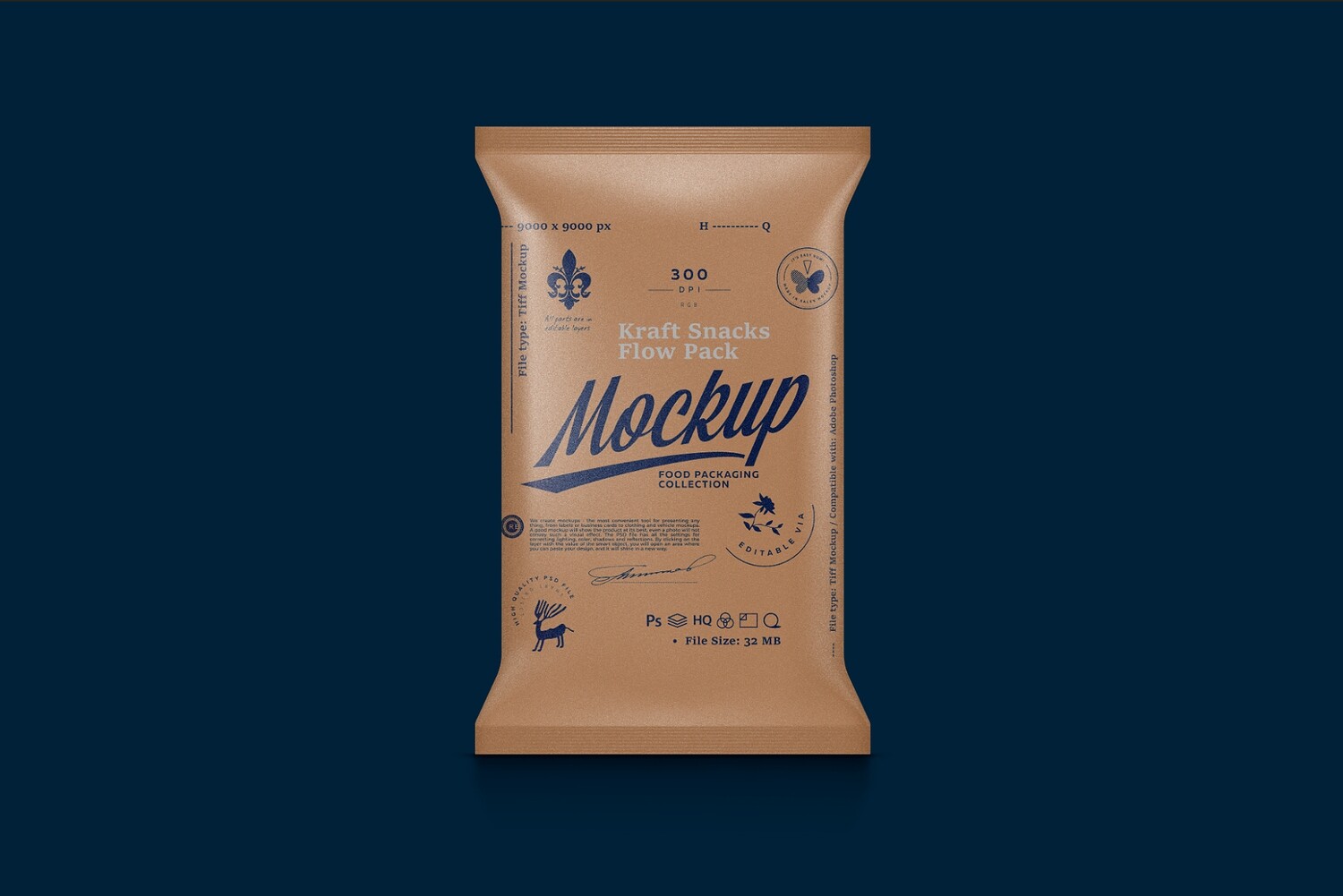 Kraft Snacks Flow Pack Mockup