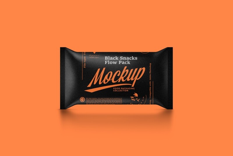 Black Snack Bar Mockup