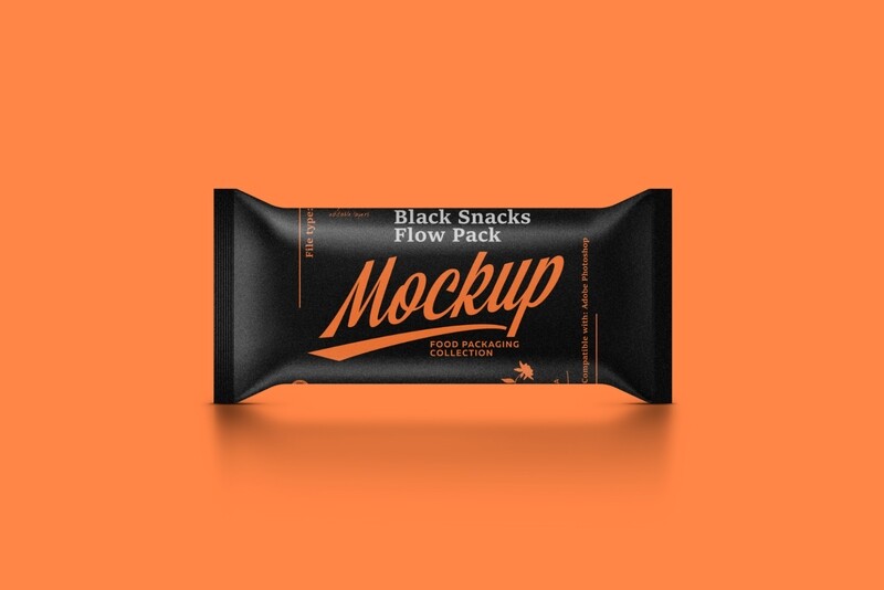 Black Snack Bar Mockup