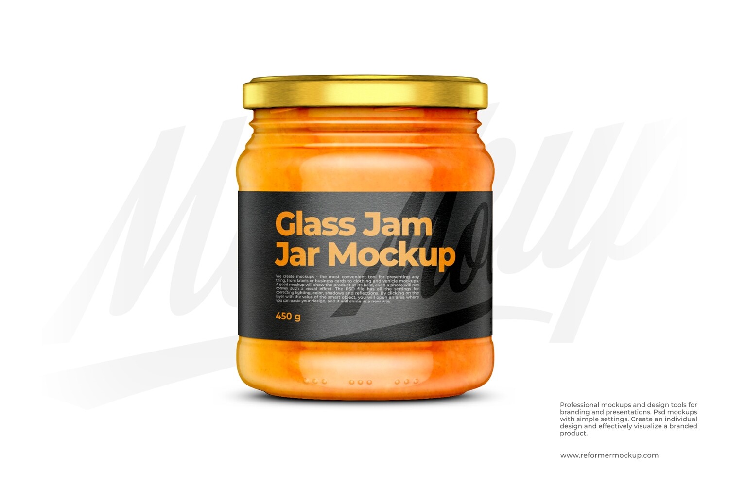 Glass Jam Jar Mockup