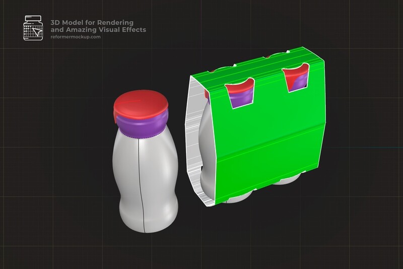 Plastic Dairy Bottle 3d Model