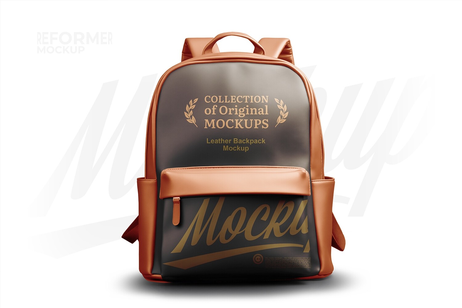 Leather Backpack Mockup