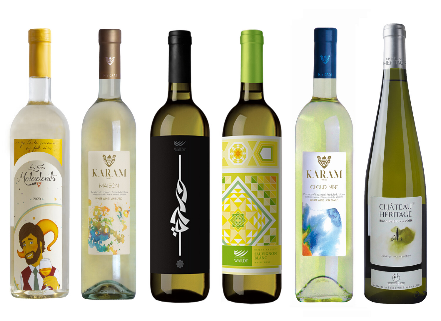 Vins Blancs Libanais Haut de Gamme (coffret de 6 vins)