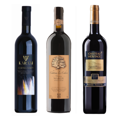 Royal selectie Libanese rode wijnen als geschenk (pakket van 3 wijnen)
