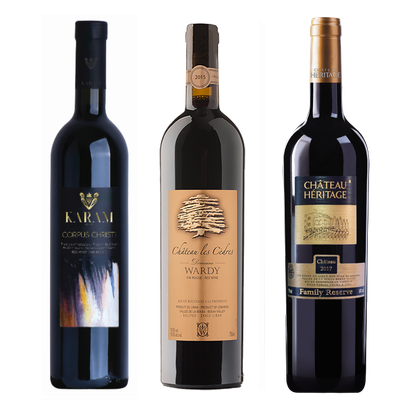 Royal selectie Libanese  rode wijnen als geschenk (pakket van 3 wijnen)