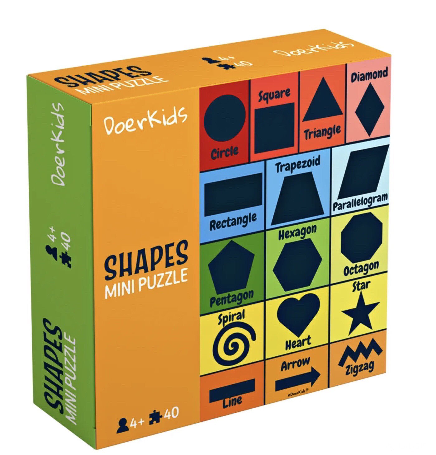 DoerKids® Mini Puzzle Shapes, 40 pcs