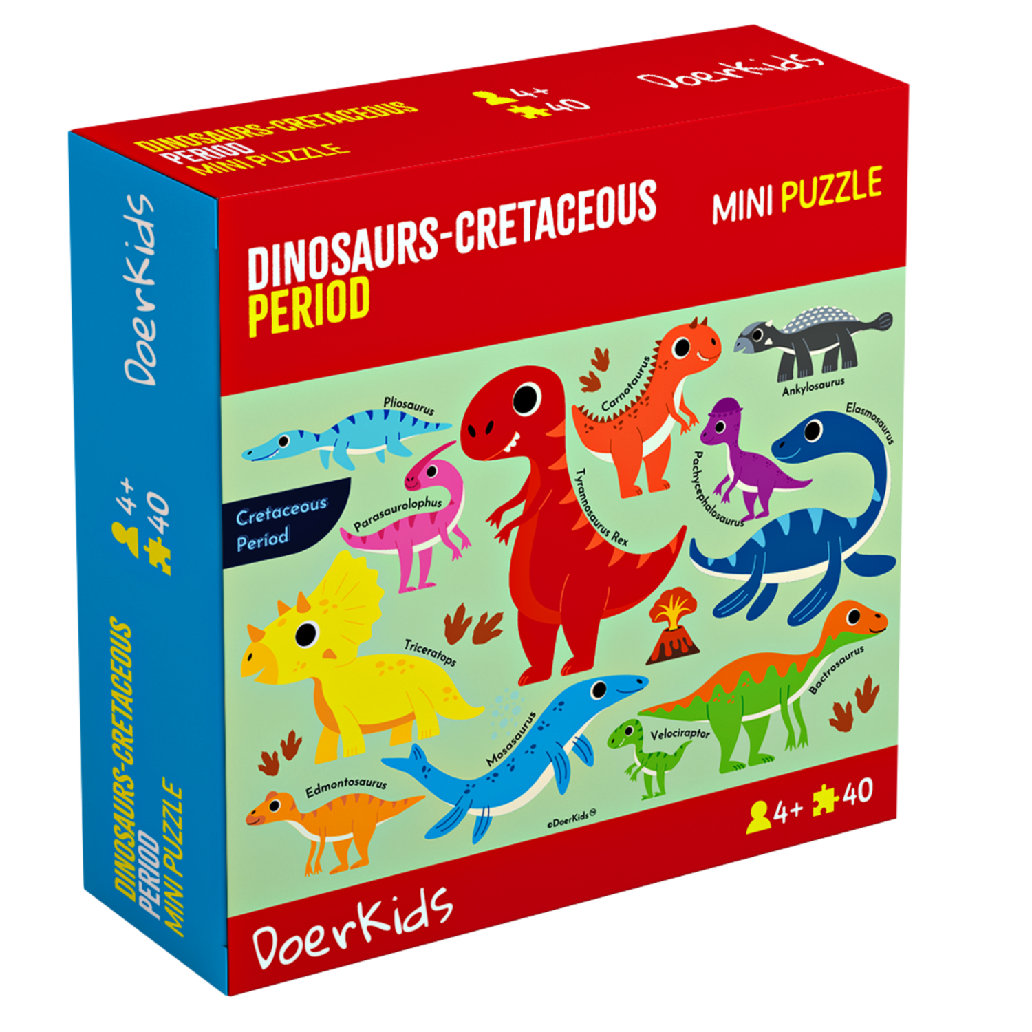 DoerKids® Mini Puzzle - Dinosaurs-Cretaceous Period 40 pcs