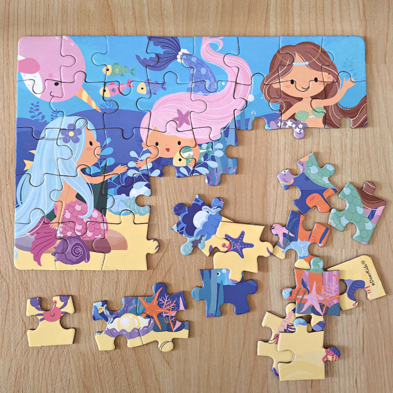 DoerKids Mini Puzzle Sirena, 40 pz. – foto prodotto, puzzle bambino, gioco di motricità