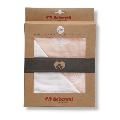 Organic 4 Layered Double sided Muslin Blanket rose