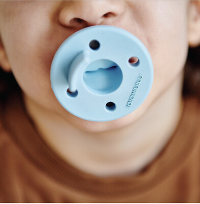 MinikOiOi BASICS - Soother - Mineral Blue - 2 pieces orthodontic silicone pacifier – product image,…