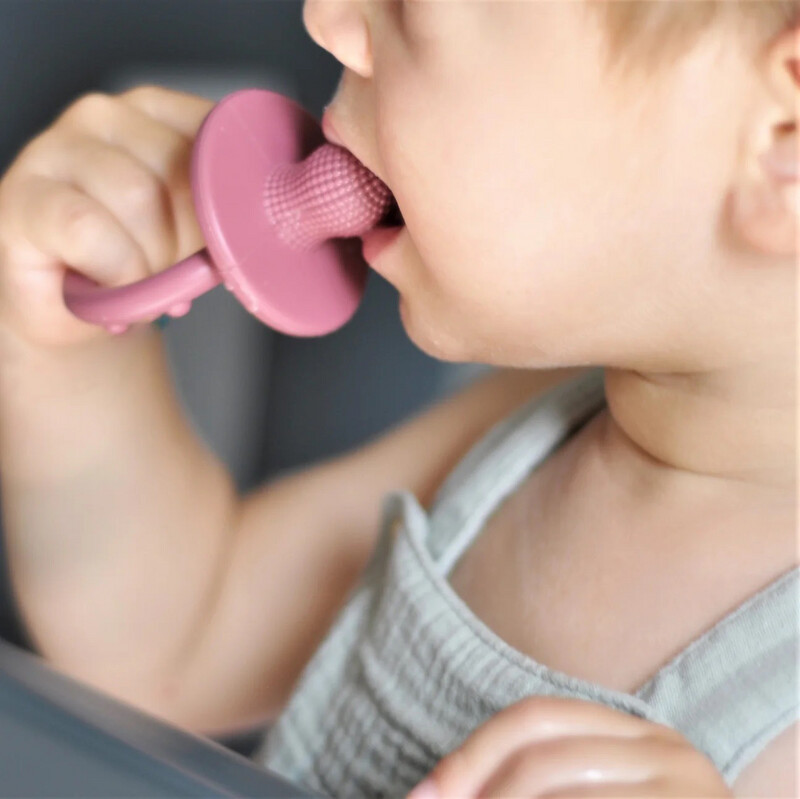 MinikOiOi Gumy - Velvet Rose - Massaggiagengive in morbido silicone – foto prodotto, massaggiagengi…