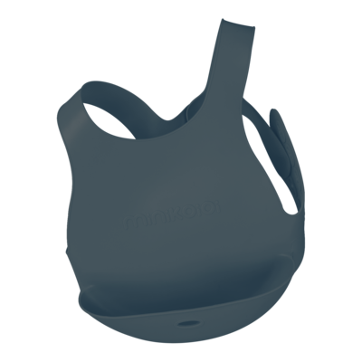 MinikOiOi Flexi Bib - Deep Blue - Size adjustable silicone bib