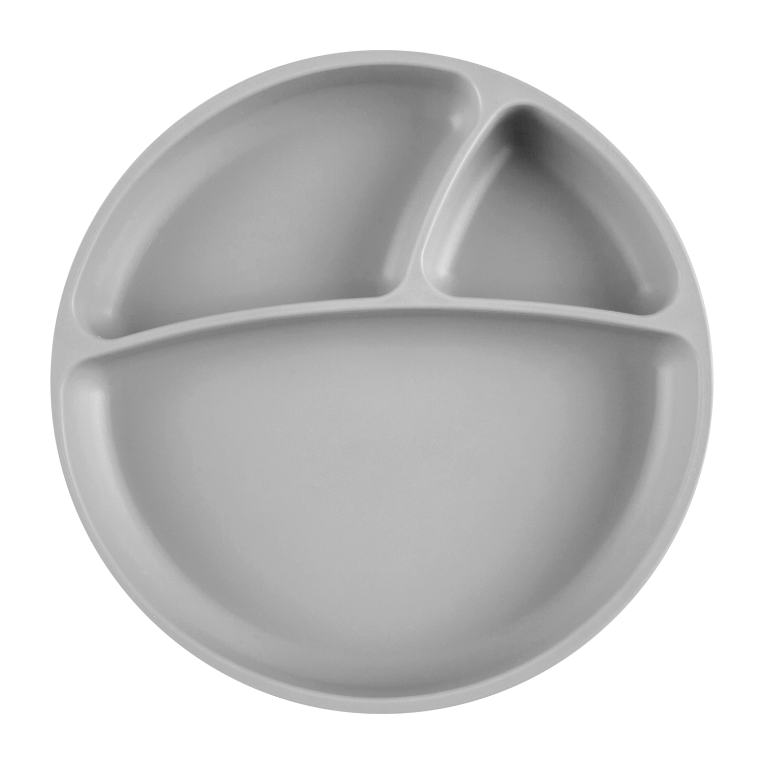 MinikOiOi Portions - Powder Grey - Stay-put suction silicone plate