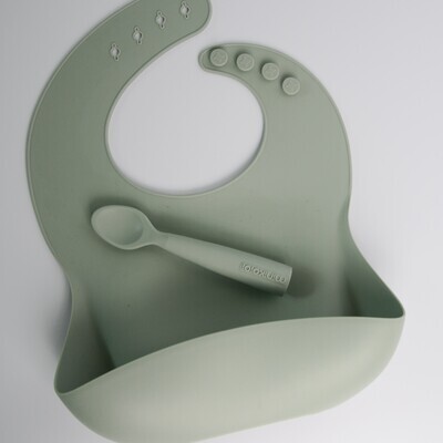 MinikOiOi Scooper - River Green - Cucchiaio in silicone – foto prodotto, massaggiagengive neonato, …