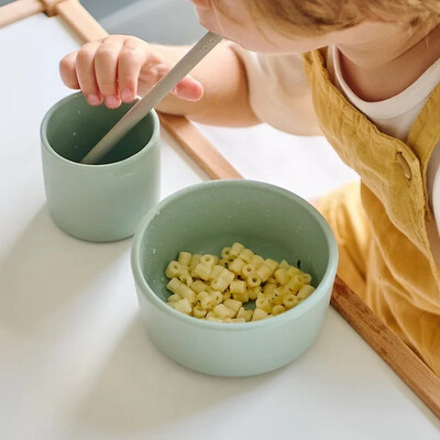 MinikOiOi BASICS - Bowl - River Green - Silicone bowl