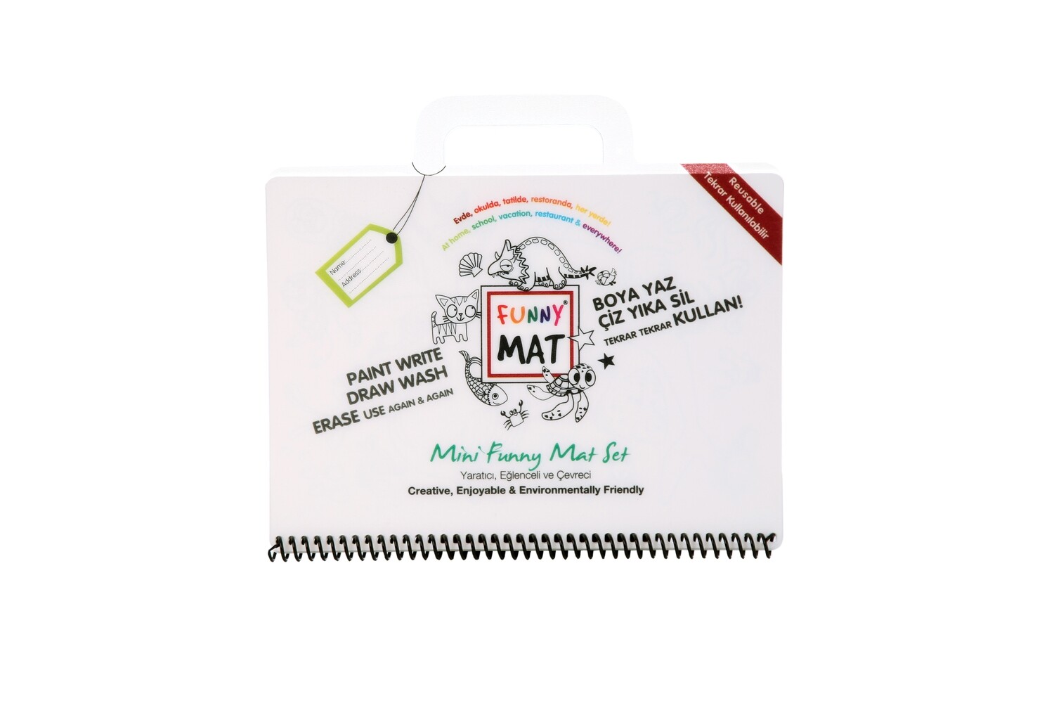 Funny Mat Reusable Coloring Book. TRAVEL SET