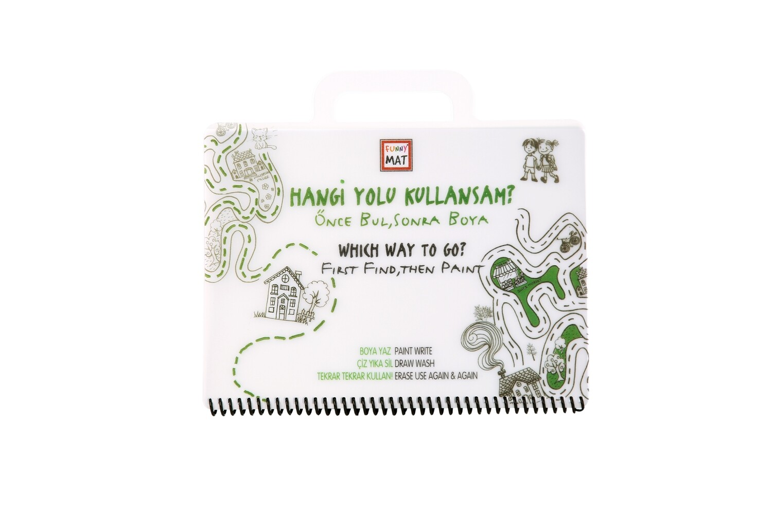 Funny Mat Reusable Coloring Book. WHICH WAY? TRAVEL SET