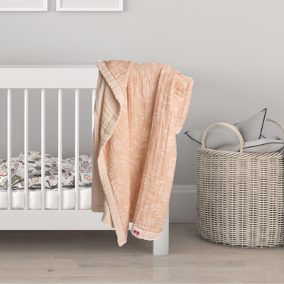 Organic 4 Layered Double sided Muslin Blanket dusty rose
