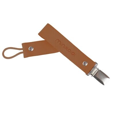 MinikOiOi Klips - Cinnamon Brown - Pacifier and teether holder