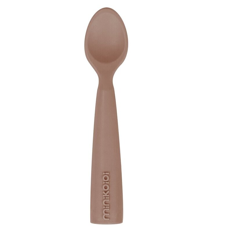 MinikOiOi Scooper - Woody Brown - Silicone spoon