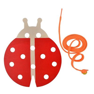 Intellectiki®  ladybug lacing for fine motor skills and hand-eye coordination