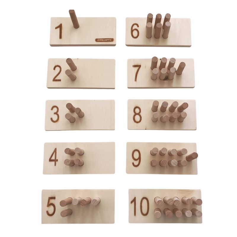 Intellectiki®  wooden math sticks for learning to count