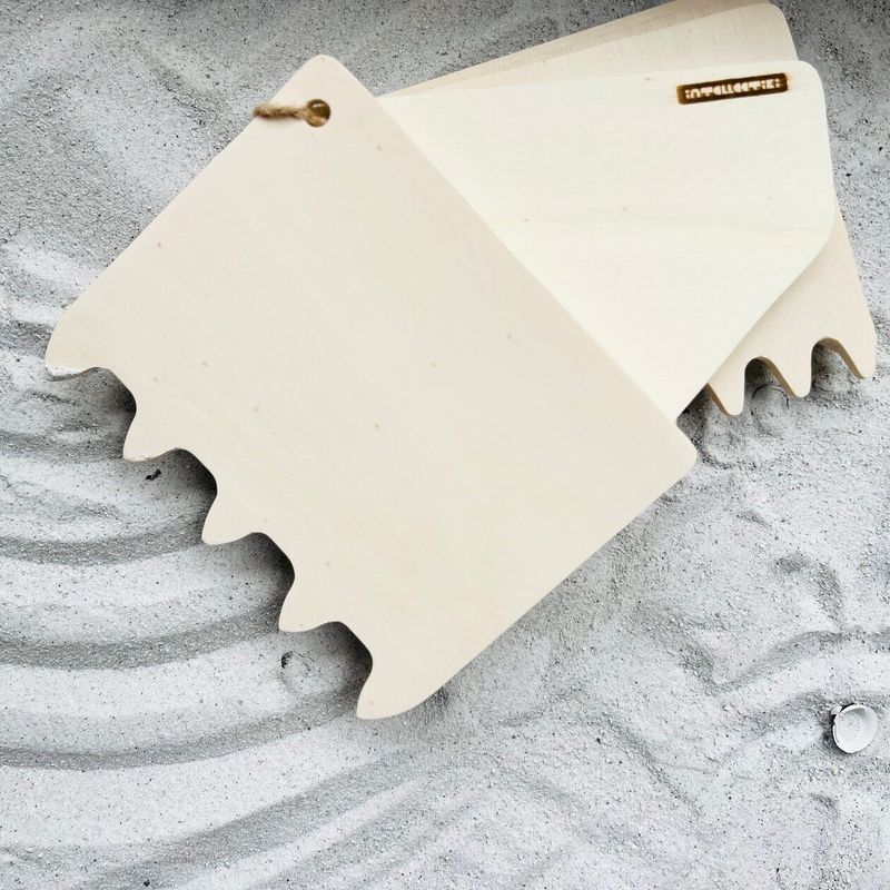 Intellectiki®  wooden sand brush for creative play in the sand