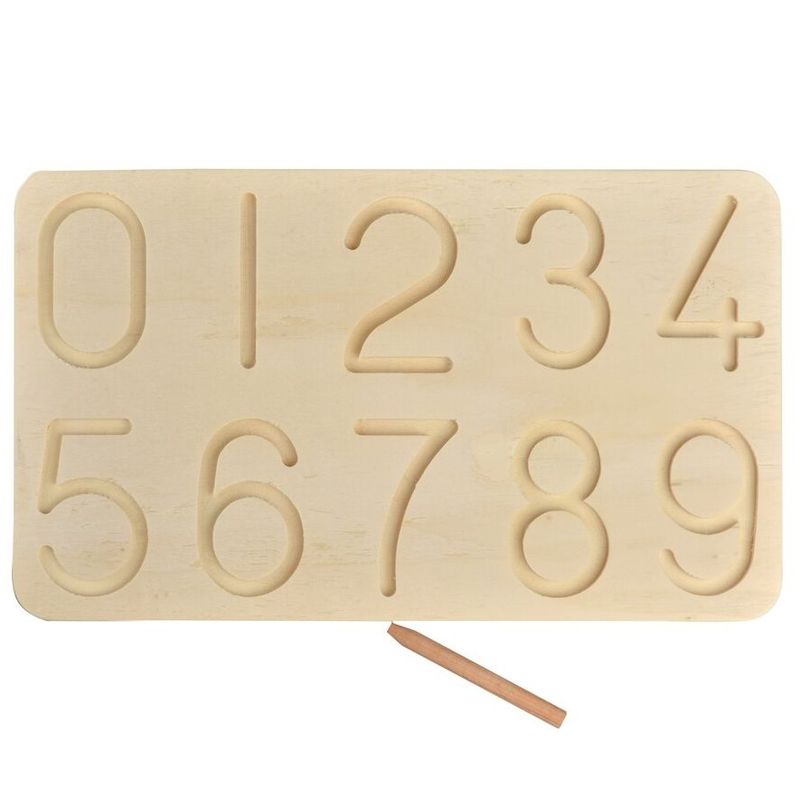 Intellectiki®  wooden number writing board for number learning and fine motor skills
